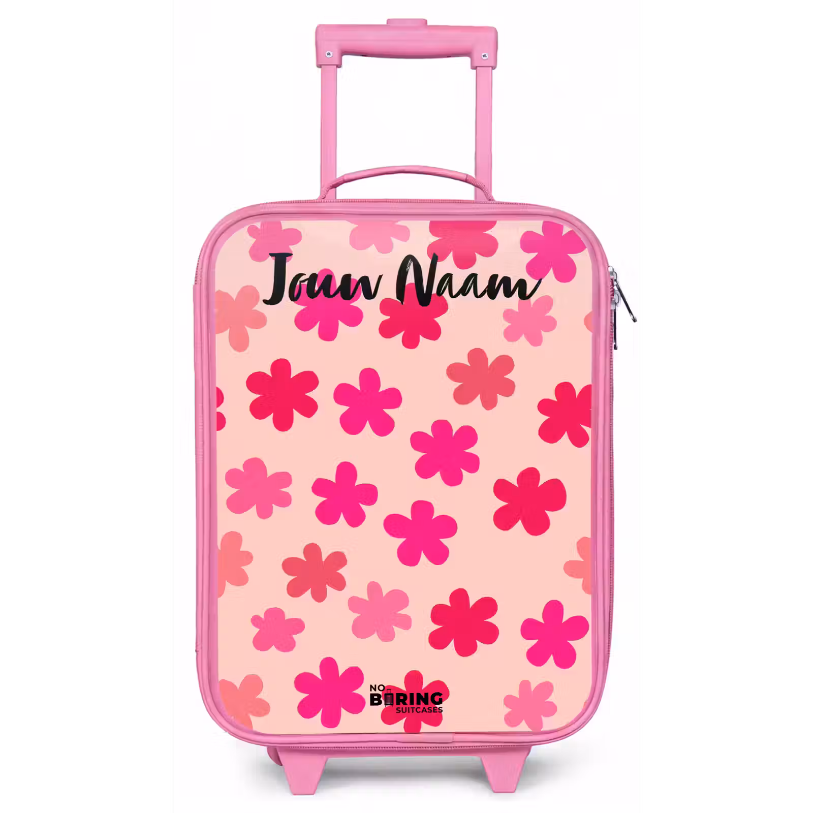 Kinderkoffer met naam - Roze - Bloemen - Patroon - Roze — 1