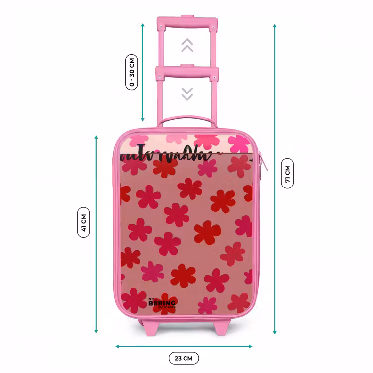Kinderkoffer met naam - Roze - Bloemen - Patroon - Roze — 5