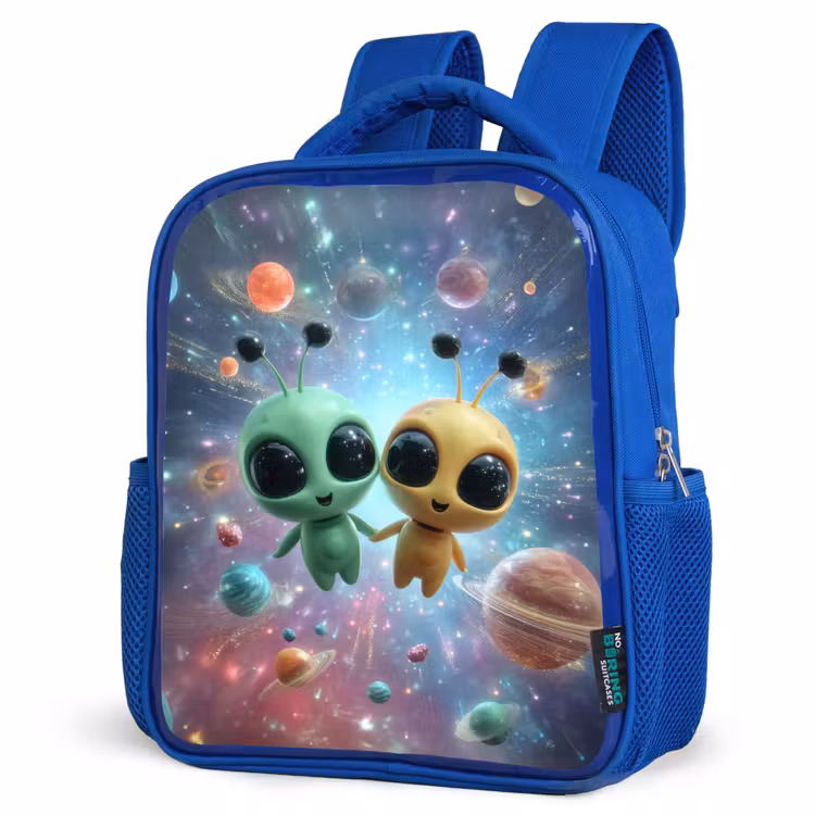 Rugzak kind - blauw - Ruimtevriendjes zwevend tussen de planeten — 7