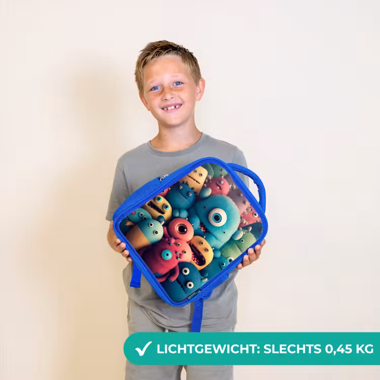 Rugzak kind - blauw - Monster Menigte — 2