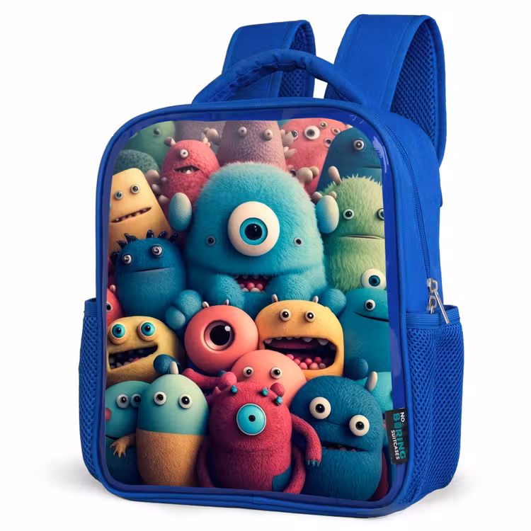 Rugzak kind - blauw - Monster Menigte — 7