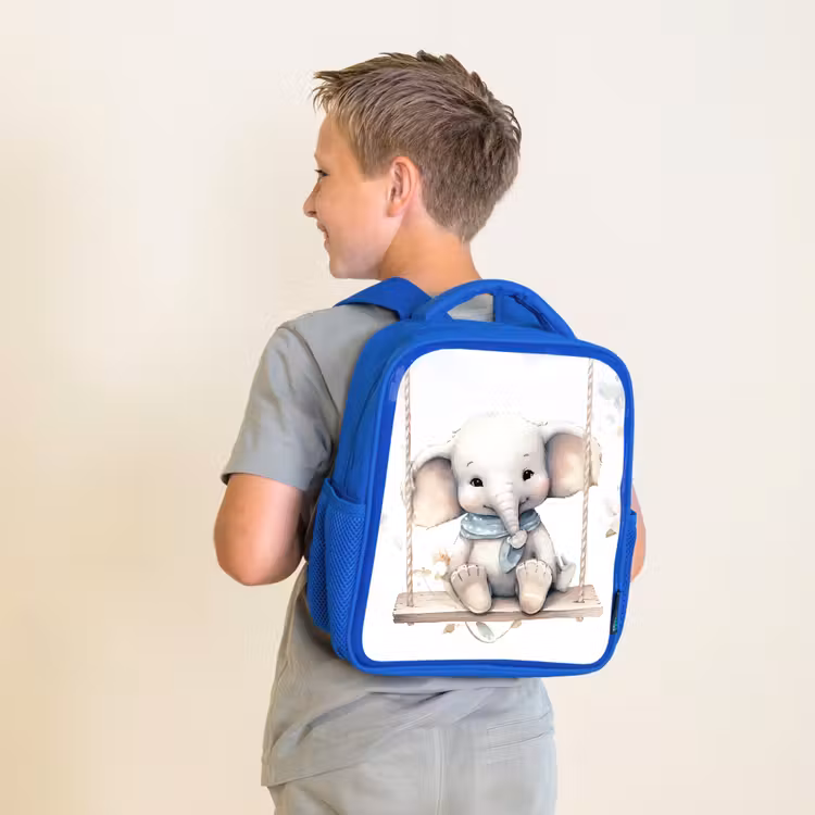 Rugzak kind - blauw - Olifant - Dier - Kinderen — 3