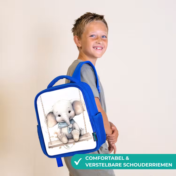 Rugzak kind - blauw - Olifant - Dier - Kinderen — 4