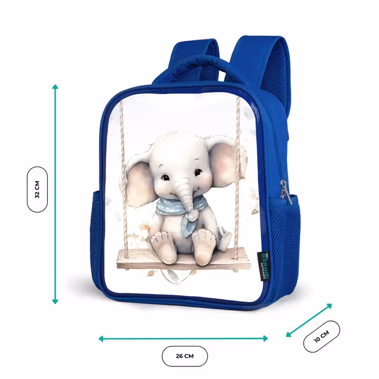 Rugzak kind - blauw - Olifant - Dier - Kinderen — 5