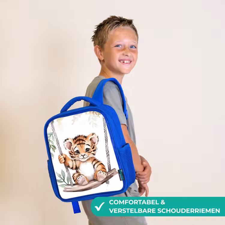 Rugzak kind - blauw - Tijger - Dier - Kinderen - Jungle — 4