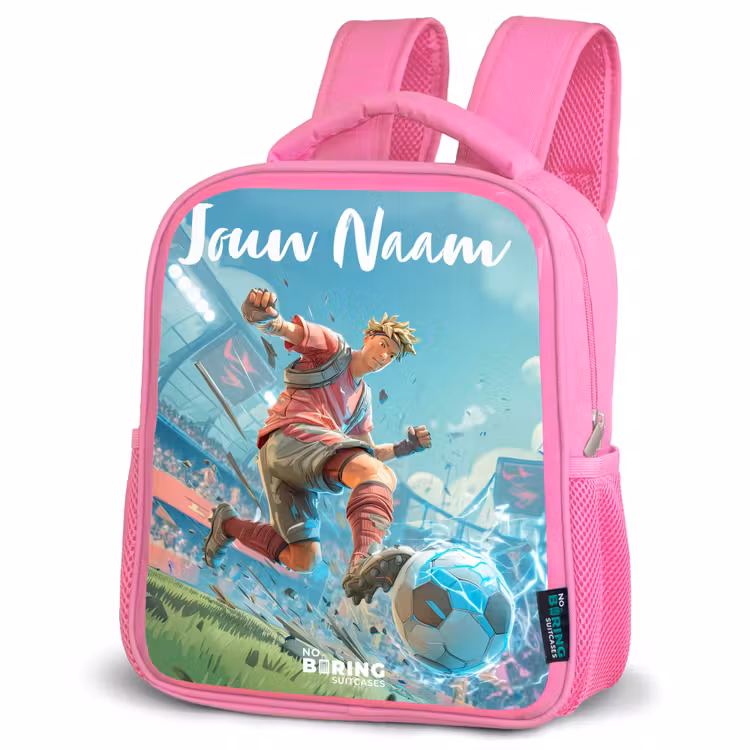 Kinderrugzak met naam - Roze - Voetbal - Jongen - Stadion - Elektrisch — 4