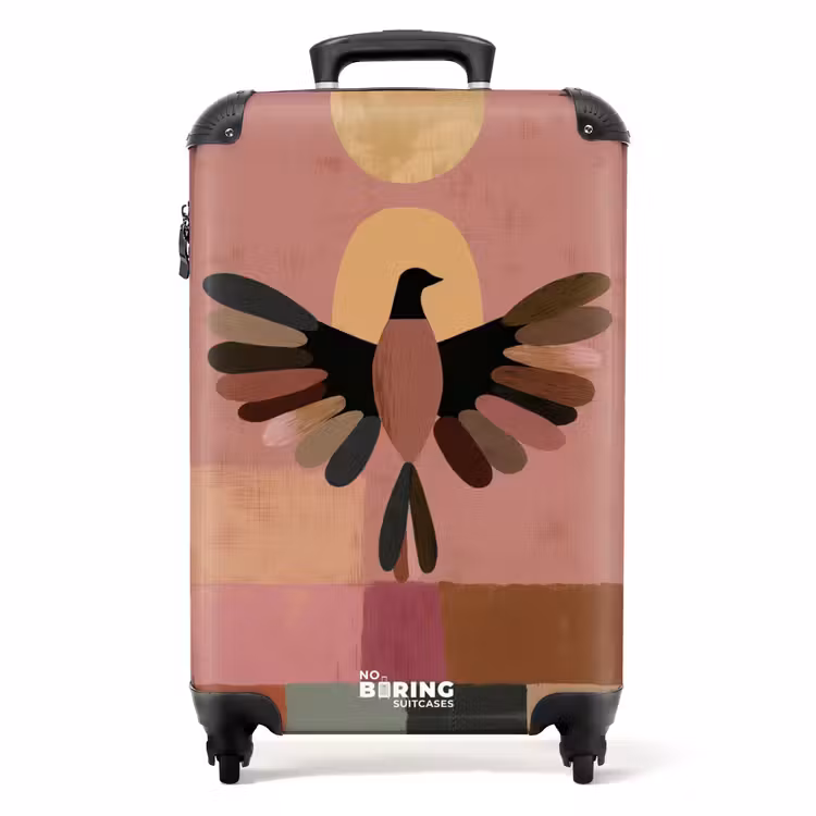 Koffer - Illustratie - Vogel - Vlakken - Kleurrijk — 1