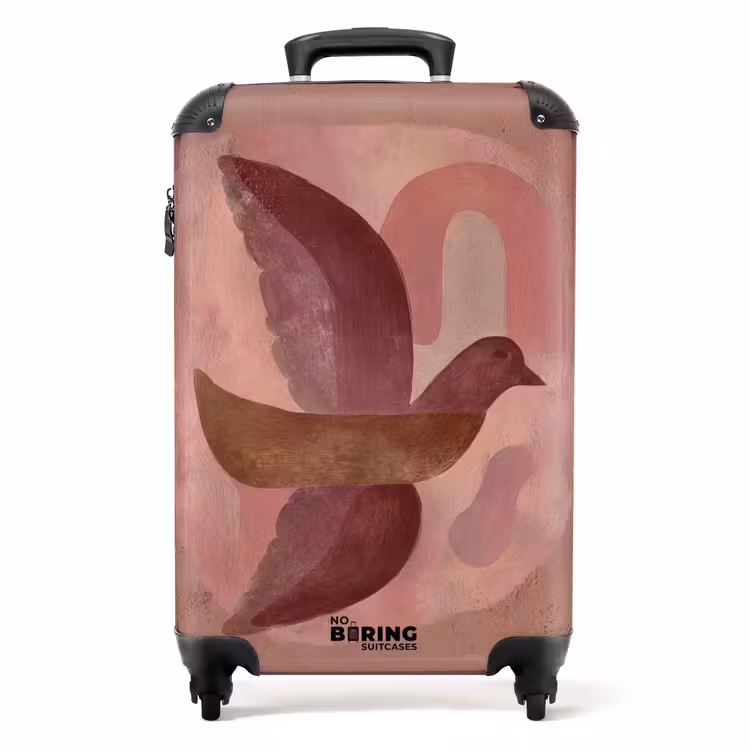 Koffer - Illustratie - Vogels - Abstract - Roze — 1
