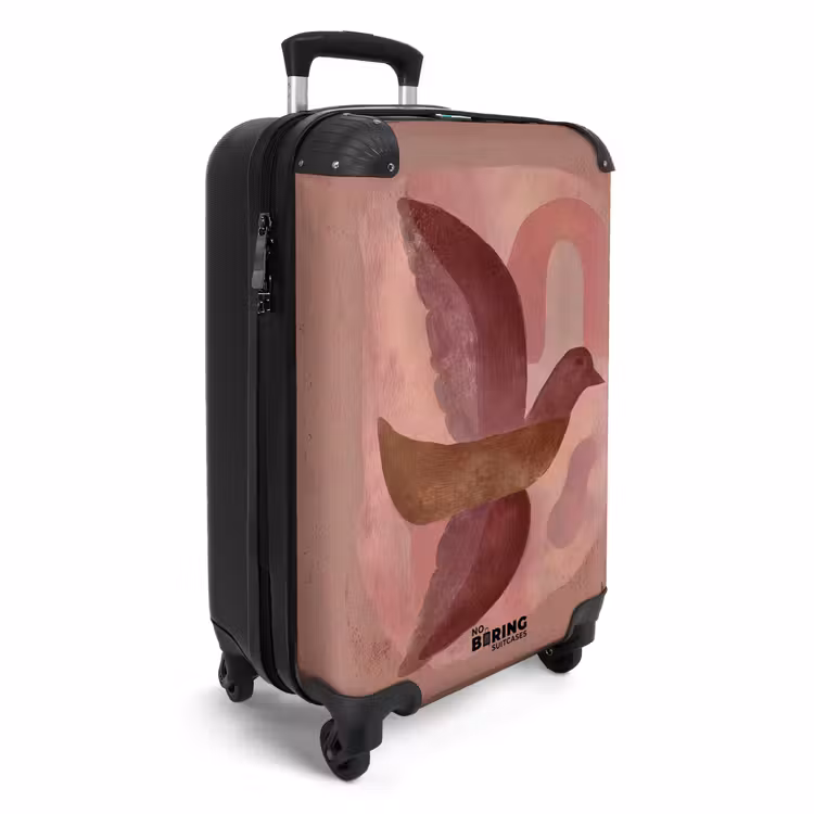 Koffer - Illustratie - Vogels - Abstract - Roze — 2