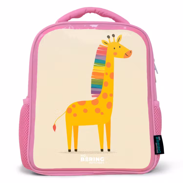 Rugzak kind - roze - Giraffe - Dier - Kleurrijk — 1