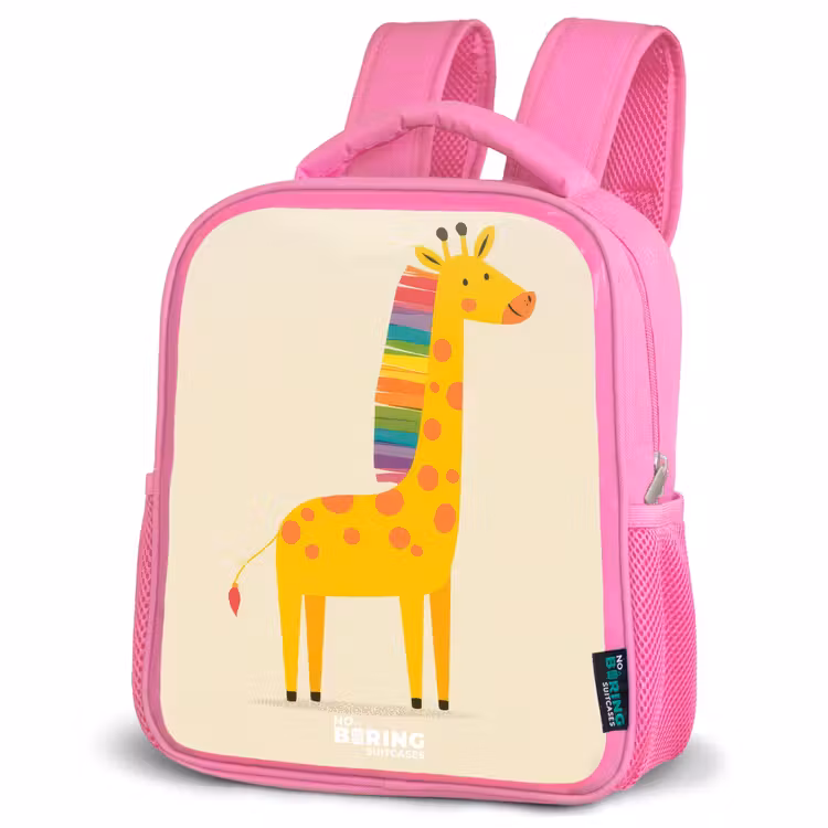 Rugzak kind - roze - Giraffe - Dier - Kleurrijk — 4
