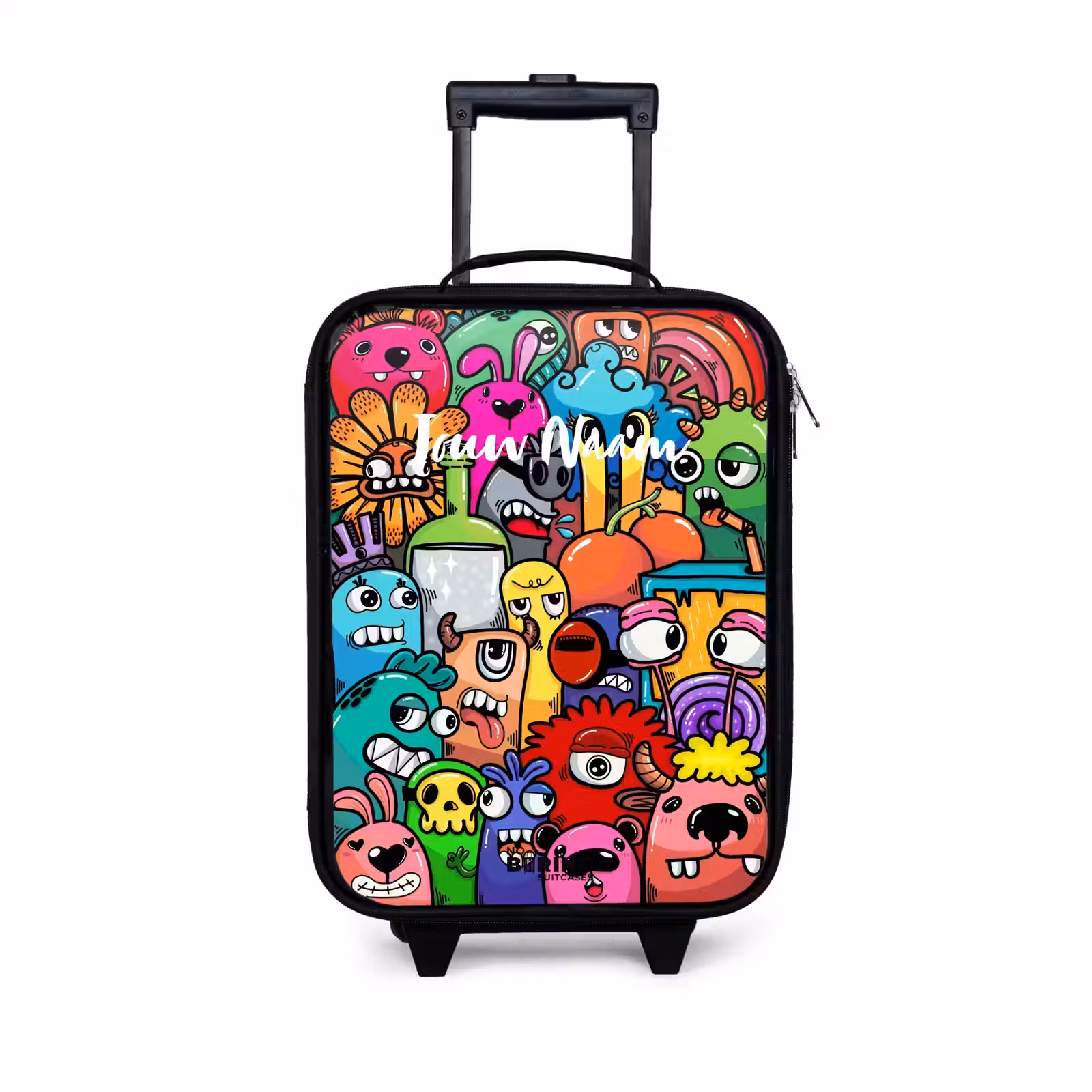 Kinderkoffer - Zwart - Knallende gekleurde monsters — 1