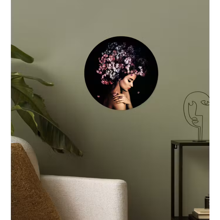 Behangcirkel - Bloesem - Vrouw - Roze - Bloemen - Luxe — 3