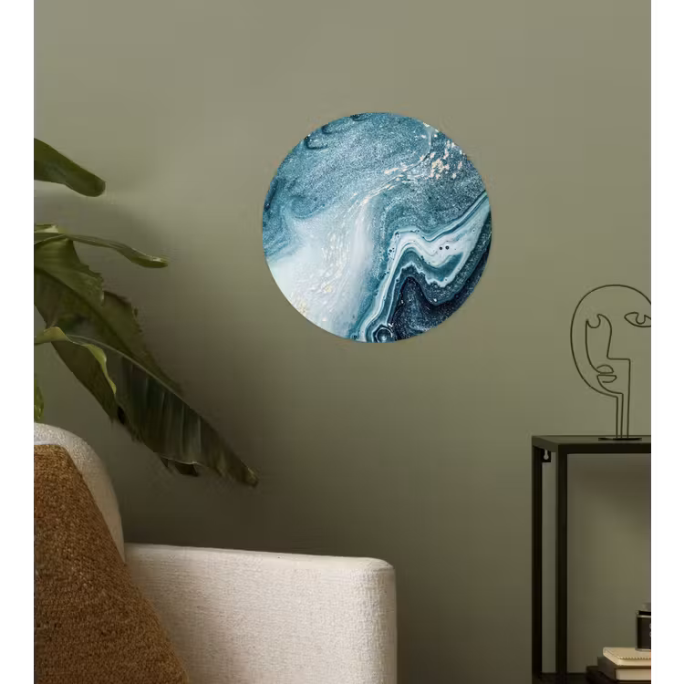 Behangcirkel - Edelstenen - Blauw - Natuur - Marmer - Abstract — 3