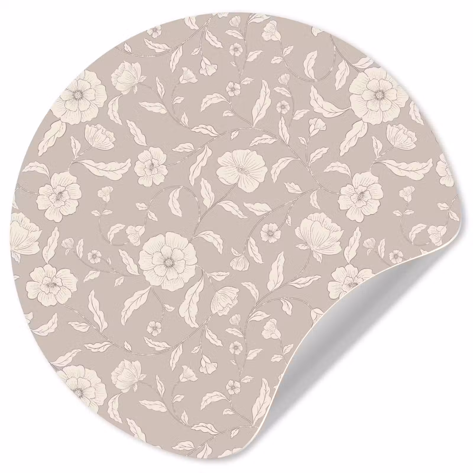 Behangcirkel - Bloemen - Blaadjes - Patroon — 1