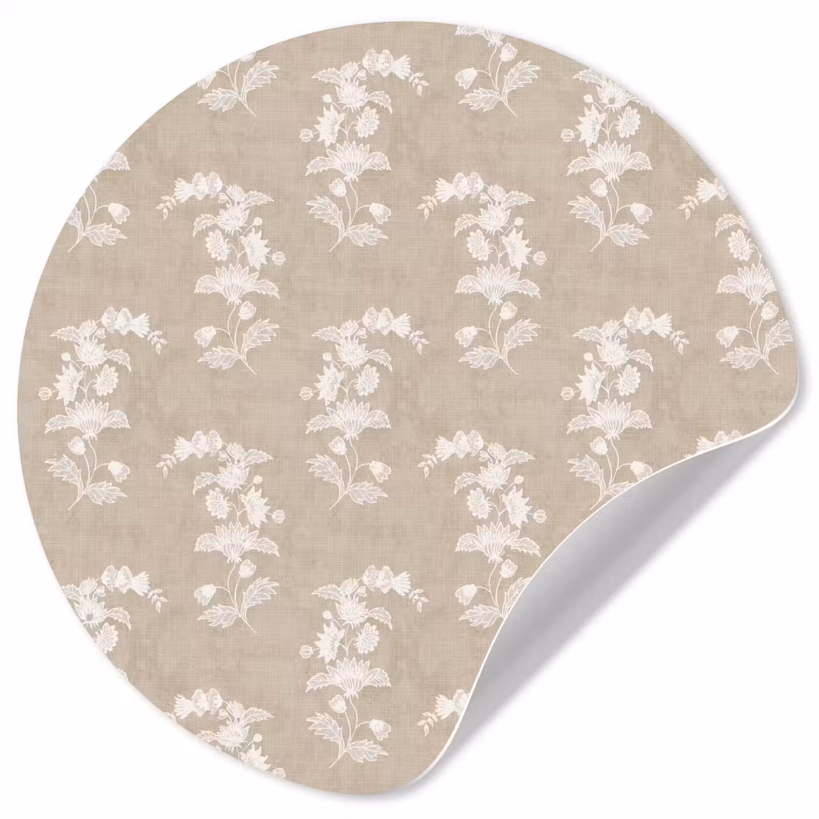 Behangcirkel - Motief - Beige - Linnen — 1