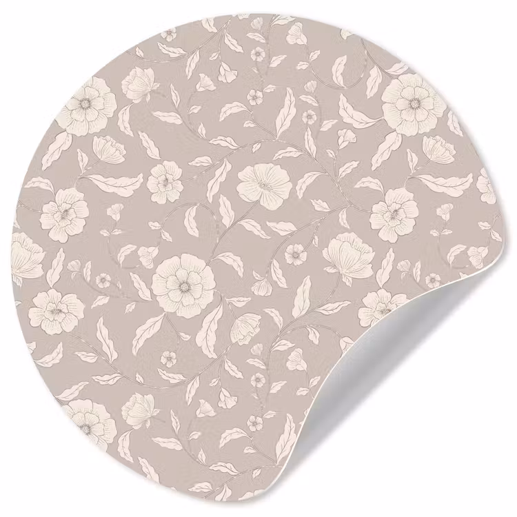 Behangcirkel - Bloemen - Blaadjes - Patroon — 1