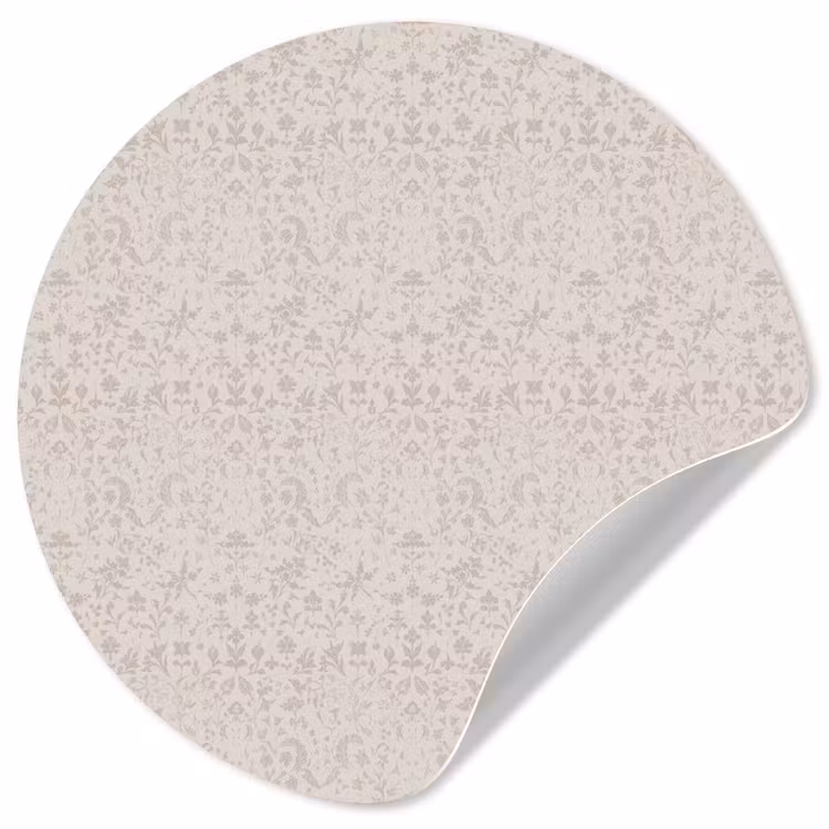 Behangcirkel - Bloemen - Bladeren - Licht - Taupe — 1