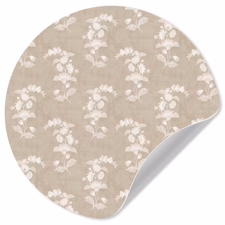 Behangcirkel - Motief - Beige - Linnen — 1