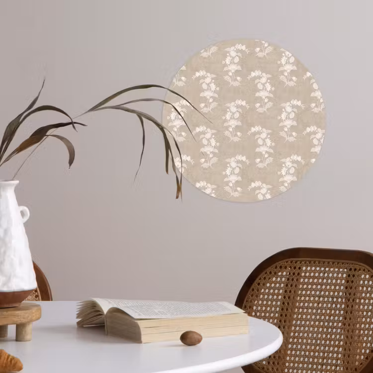 Behangcirkel - Motief - Beige - Linnen — 4