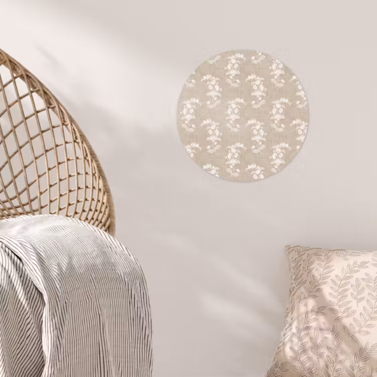 Behangcirkel - Motief - Beige - Linnen — 5