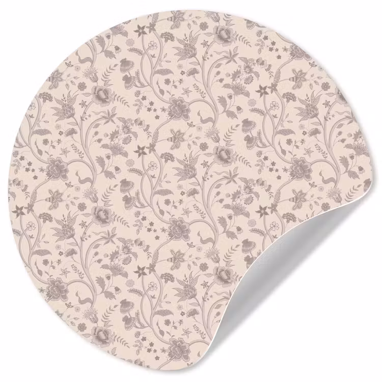 Behangcirkel - Patroon - Bloemen - Paars — 1