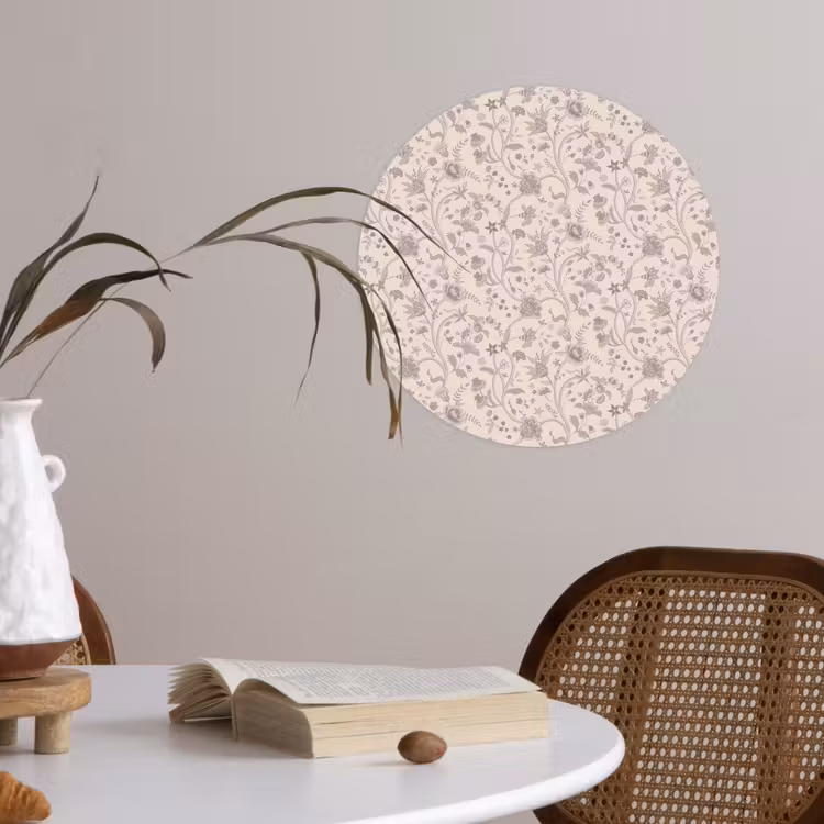 Behangcirkel - Patroon - Bloemen - Paars — 4
