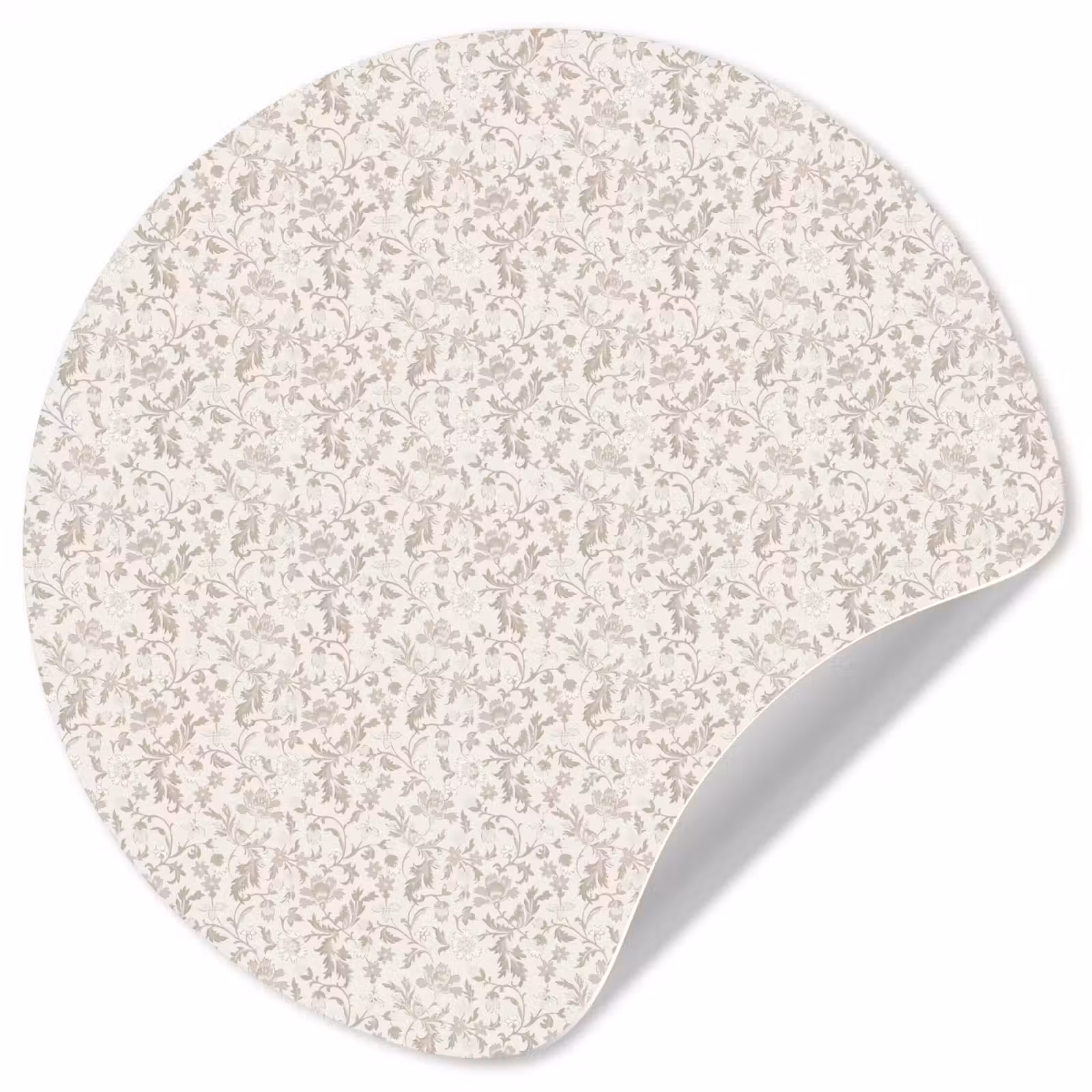 Behangcirkel - Bloemen - Patroon - Taupe — 1