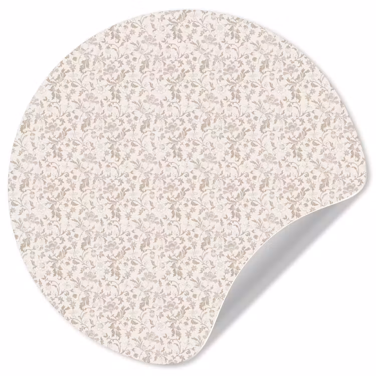 Behangcirkel - Bloemen - Patroon - Taupe — 1