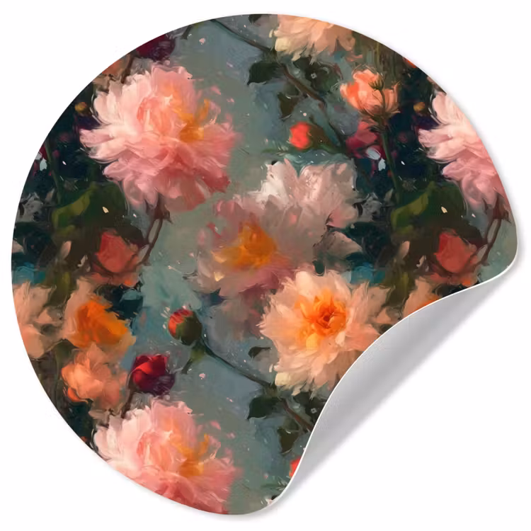 Behangcirkel - Dahlia - Bloemen - Patroon — 1