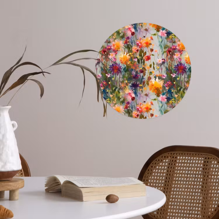 Behangcirkel - Zomers - Kleurrijk - Patroon - Bloemen — 4