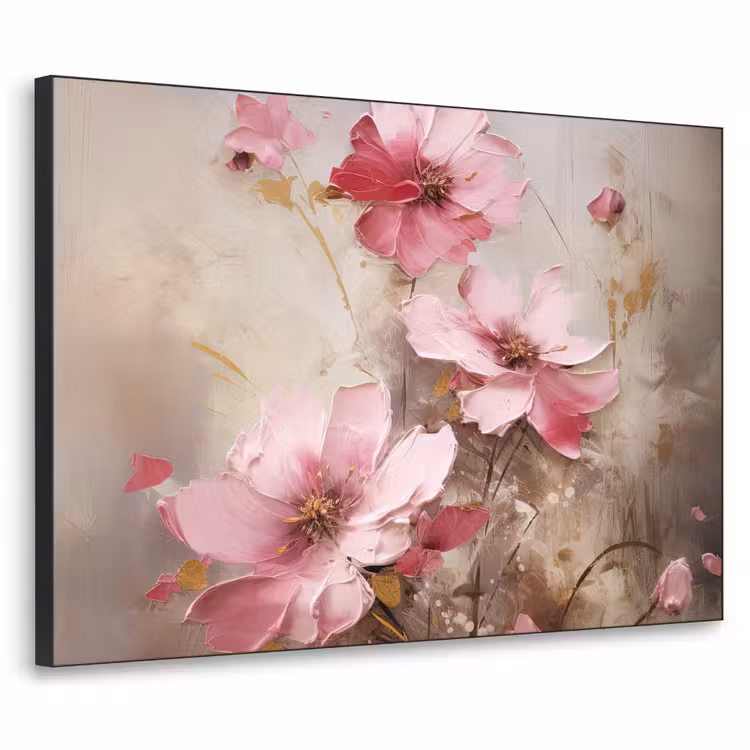 Art Frame - Bloemen - Roze - Kunst - Watercolor — 1