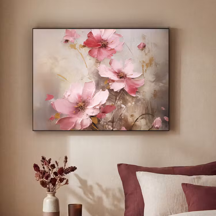 Art Frame - Bloemen - Roze - Kunst - Watercolor — 3