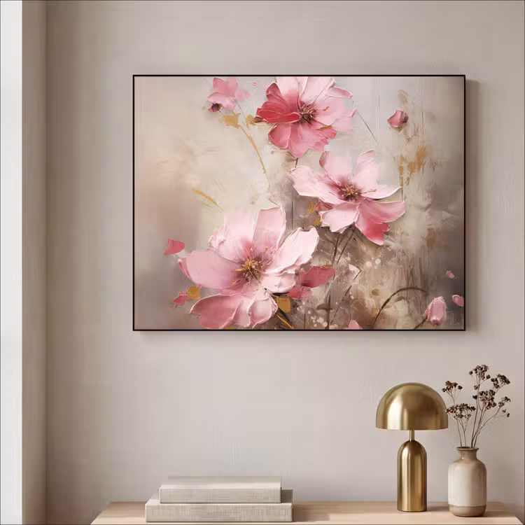Art Frame - Bloemen - Roze - Kunst - Watercolor — 5