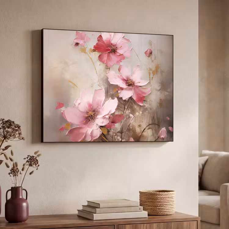 Art Frame - Bloemen - Roze - Kunst - Watercolor — 7