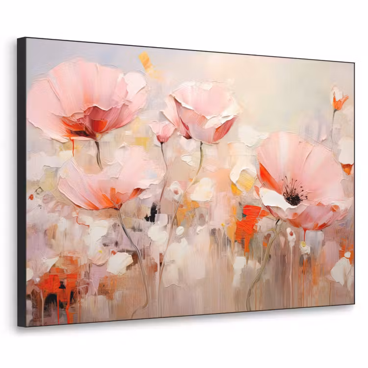Art Frame - Bloemen - Watercolor - Roze - Abstract - Kunst — 1