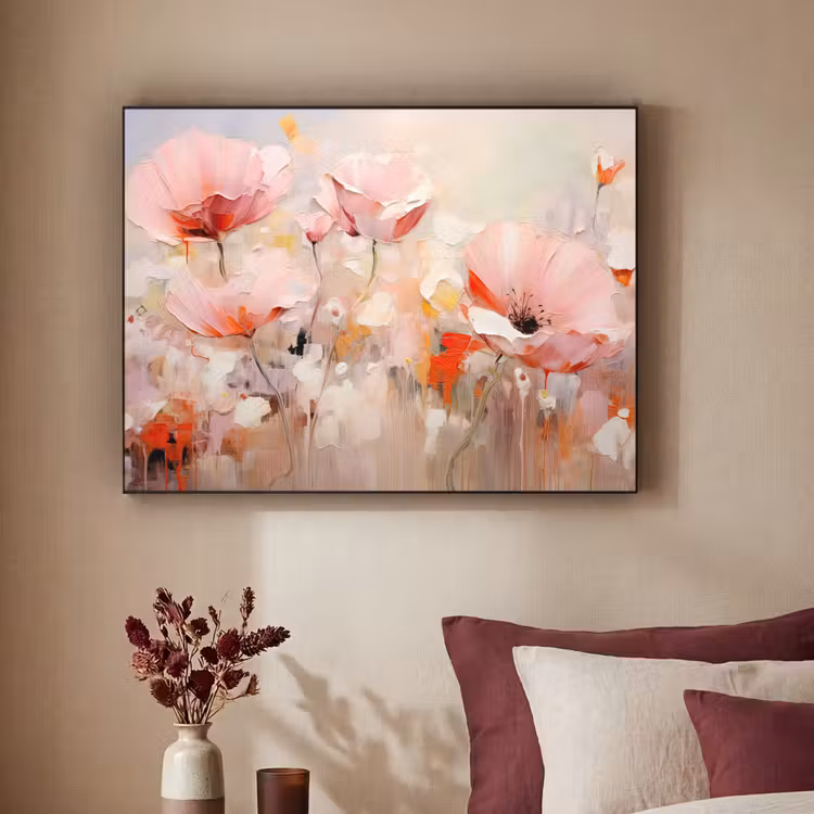 Art Frame - Bloemen - Watercolor - Roze - Abstract - Kunst — 3