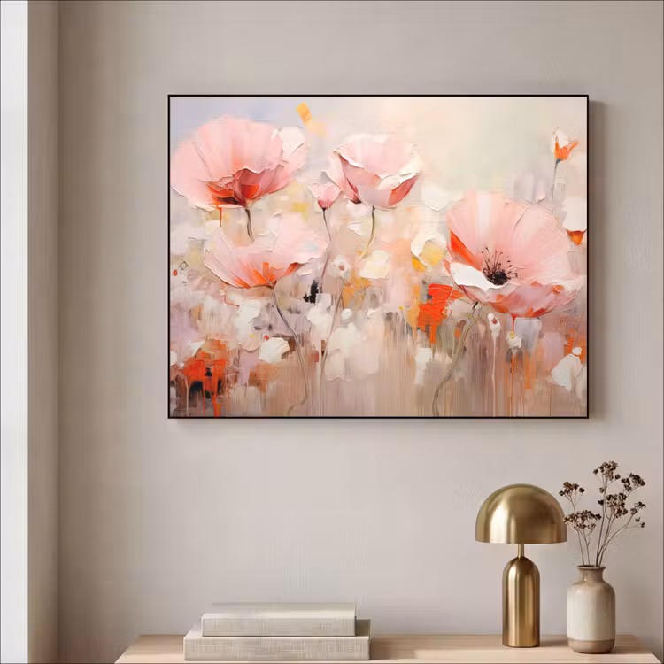 Art Frame - Bloemen - Watercolor - Roze - Abstract - Kunst — 5