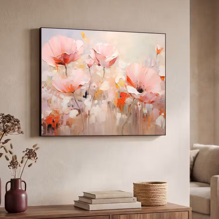 Art Frame - Bloemen - Watercolor - Roze - Abstract - Kunst — 7