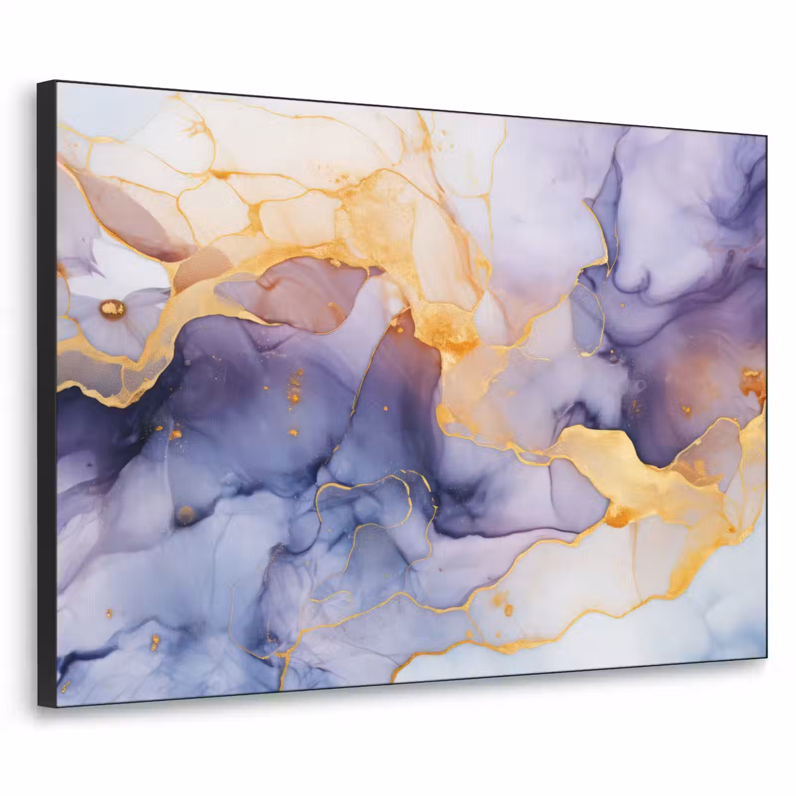 Art Frame - Marmer - Paars - Lila - Goud - Abstract — 1