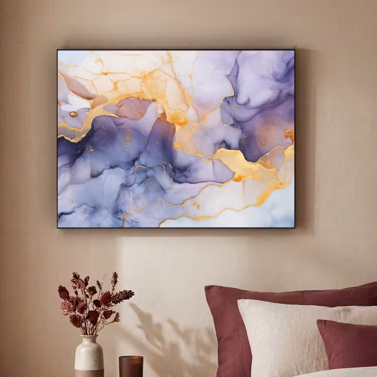 Art Frame - Marmer - Paars - Lila - Goud - Abstract — 3