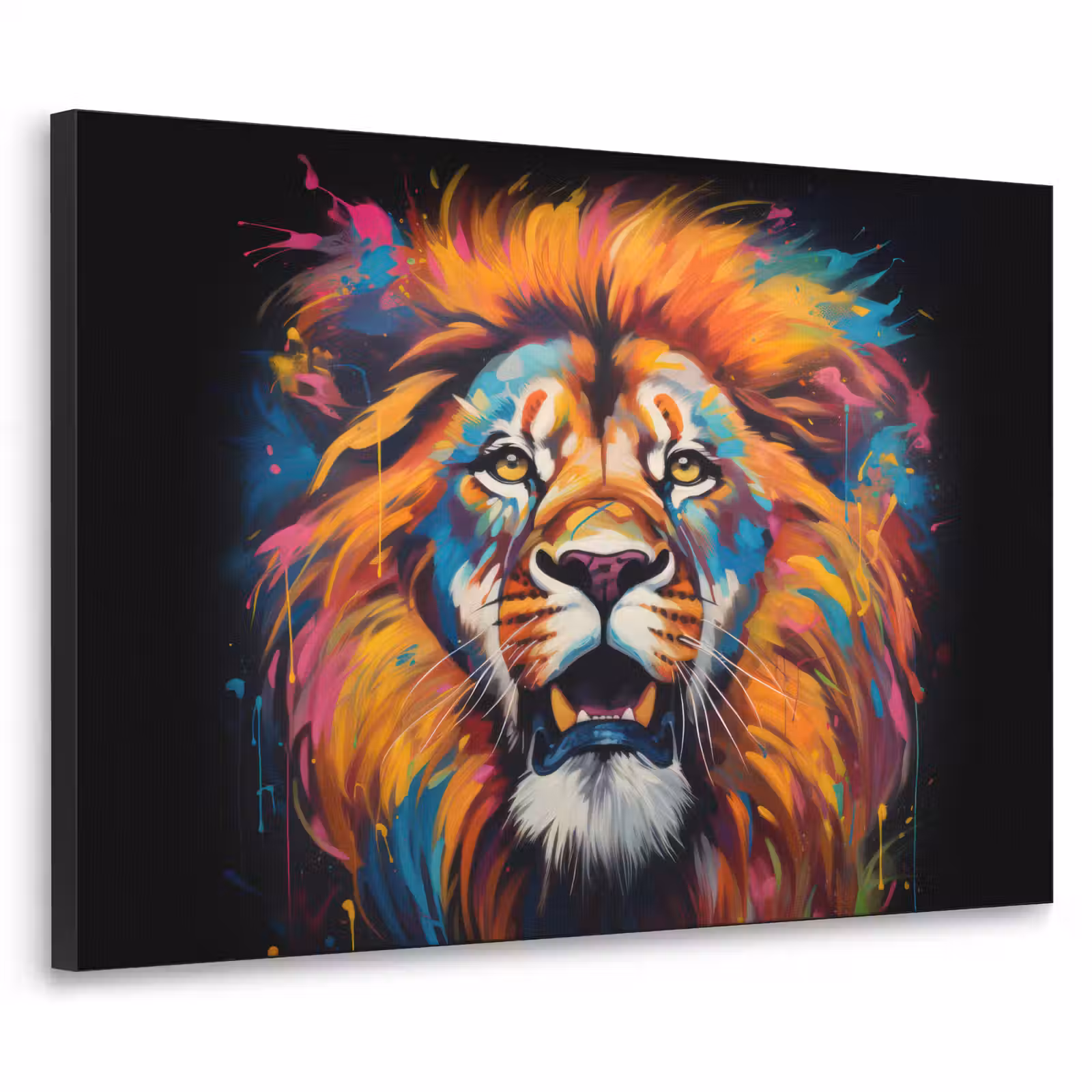 Art Frame - Leeuw - Graffiti - Dieren - Zwart — 1