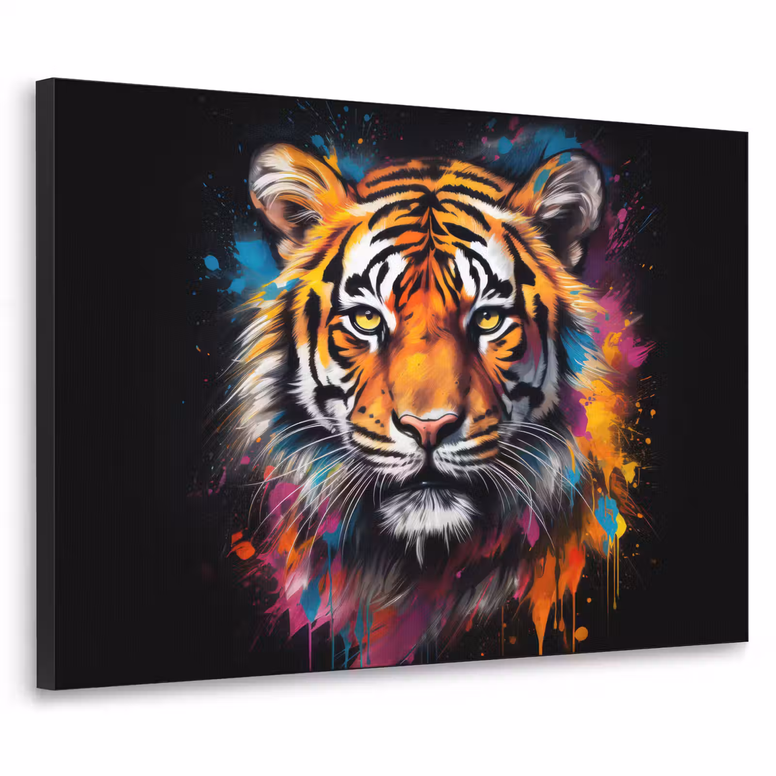 Art Frame - Tijger - Graffiti - Dieren - Zwart — 1