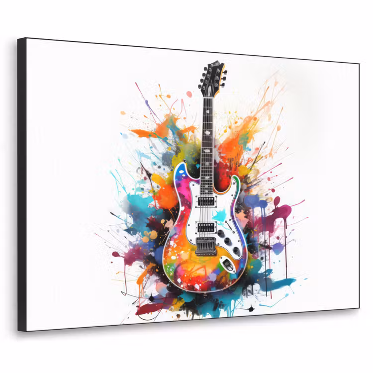 Art Frame - Gitaar - Graffiti - Muziek - Wit — 1