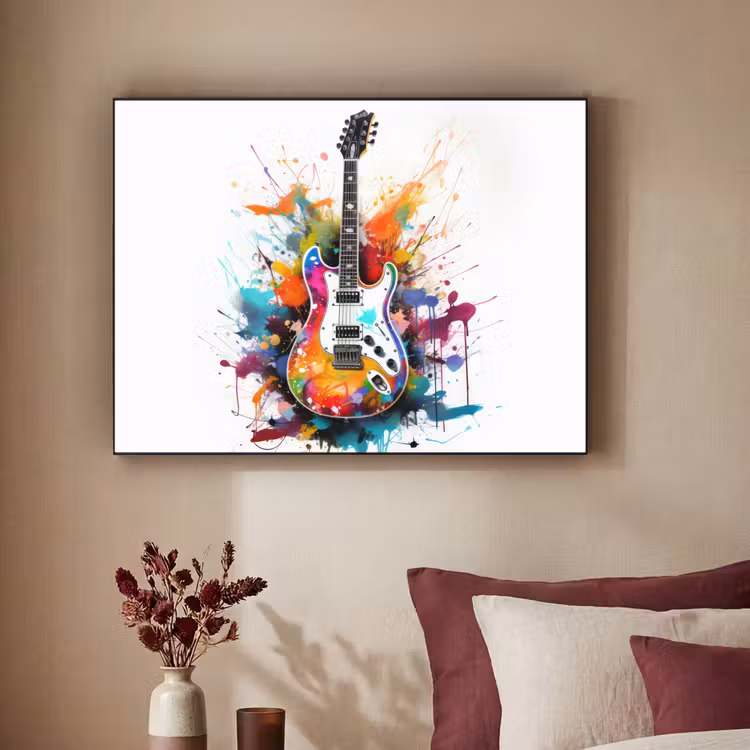 Art Frame - Gitaar - Graffiti - Muziek - Wit — 3