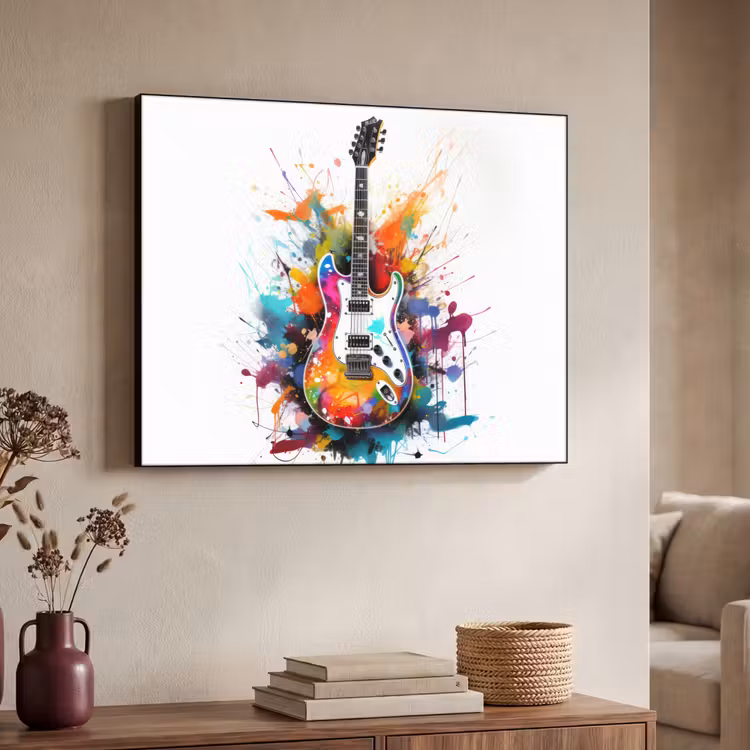 Art Frame - Gitaar - Graffiti - Muziek - Wit — 7