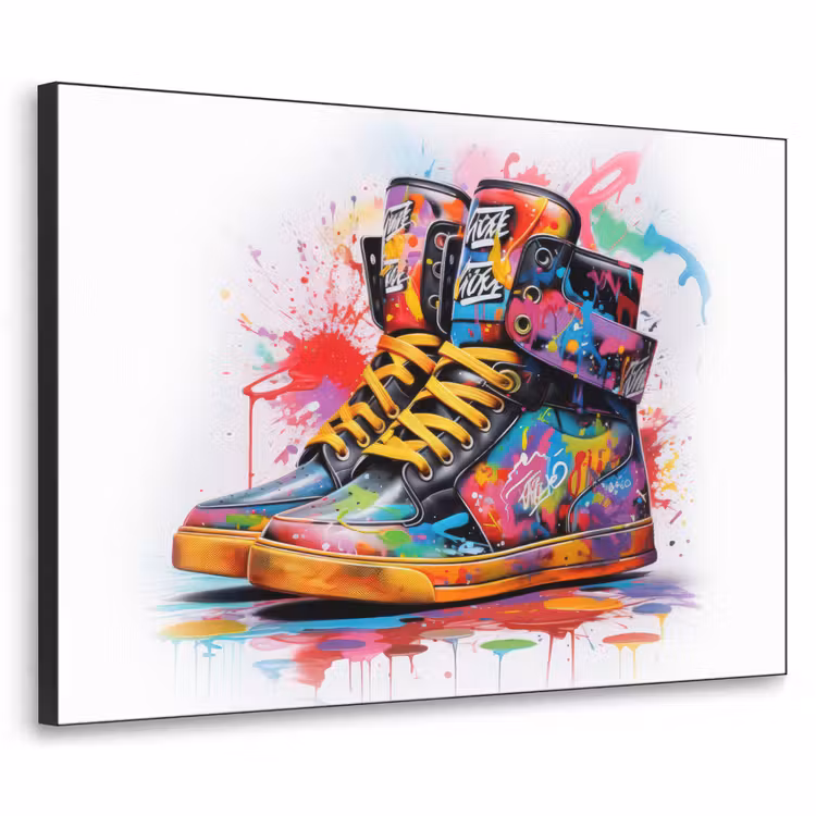 Art Frame - Schoenen - Graffiti - Wit - Kleuren — 1
