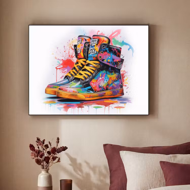 Art Frame - Schoenen - Graffiti - Wit - Kleuren — 3