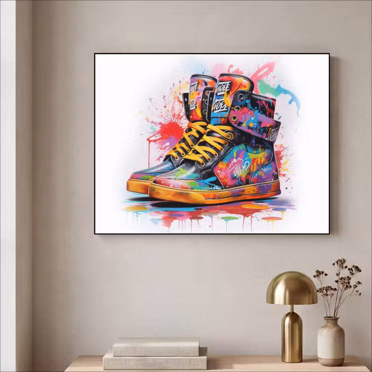Art Frame - Schoenen - Graffiti - Wit - Kleuren — 5