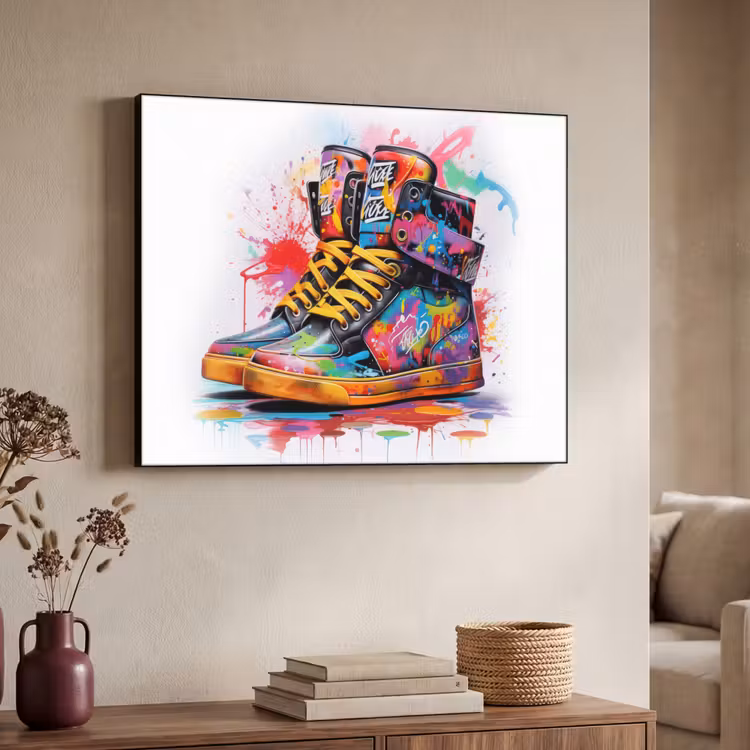 Art Frame - Schoenen - Graffiti - Wit - Kleuren — 7
